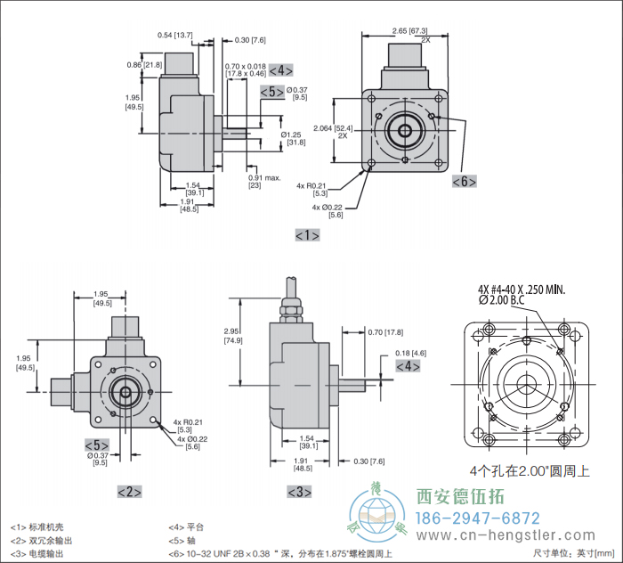 HD25防爆重载光电增量编码器外形及安装尺寸 NorthStar(北极星)编码器