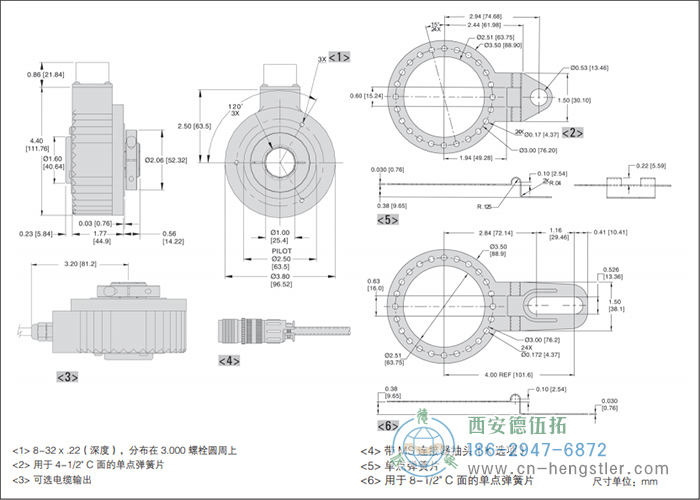 HSD38重载光电增量编码器外形及安装尺寸 NorthStar(北极星)编码器