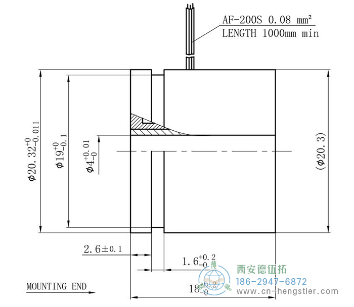 HaroMax 08旋转变压器外形及安装尺寸1 Harowe旋转变压器